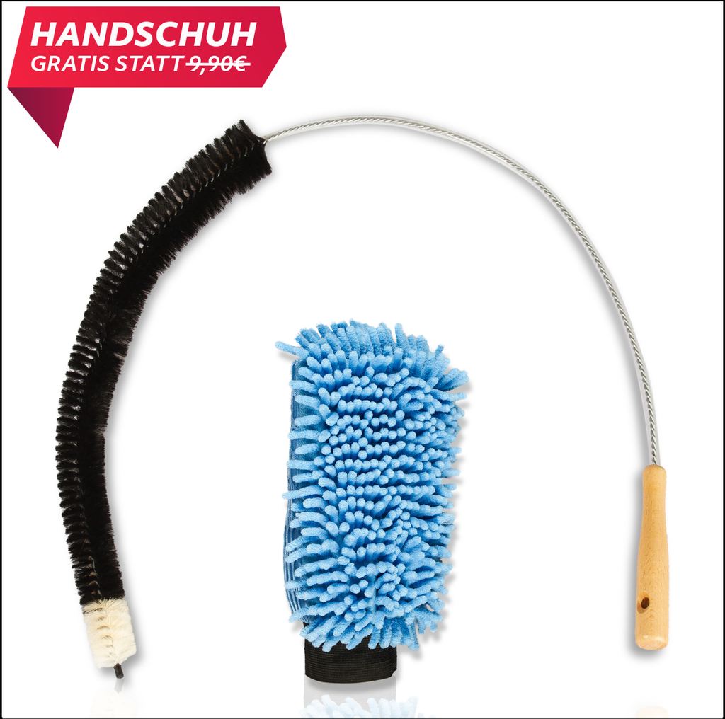 Heizkörperbürste Ziegenhaar inkl. Handschuh